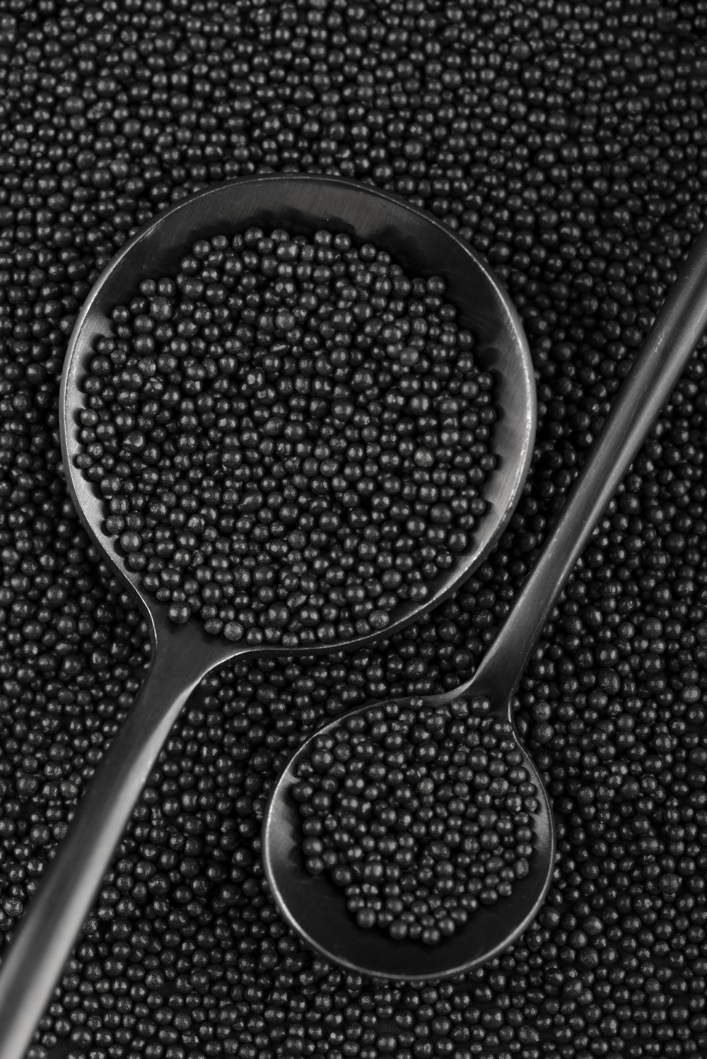 black background with small beads 1